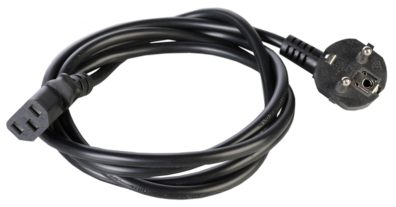 Шнур питания с заземлением IEC 60320 C13/Schuko, 10 А / 250 В (3  1,0), длина 5 м