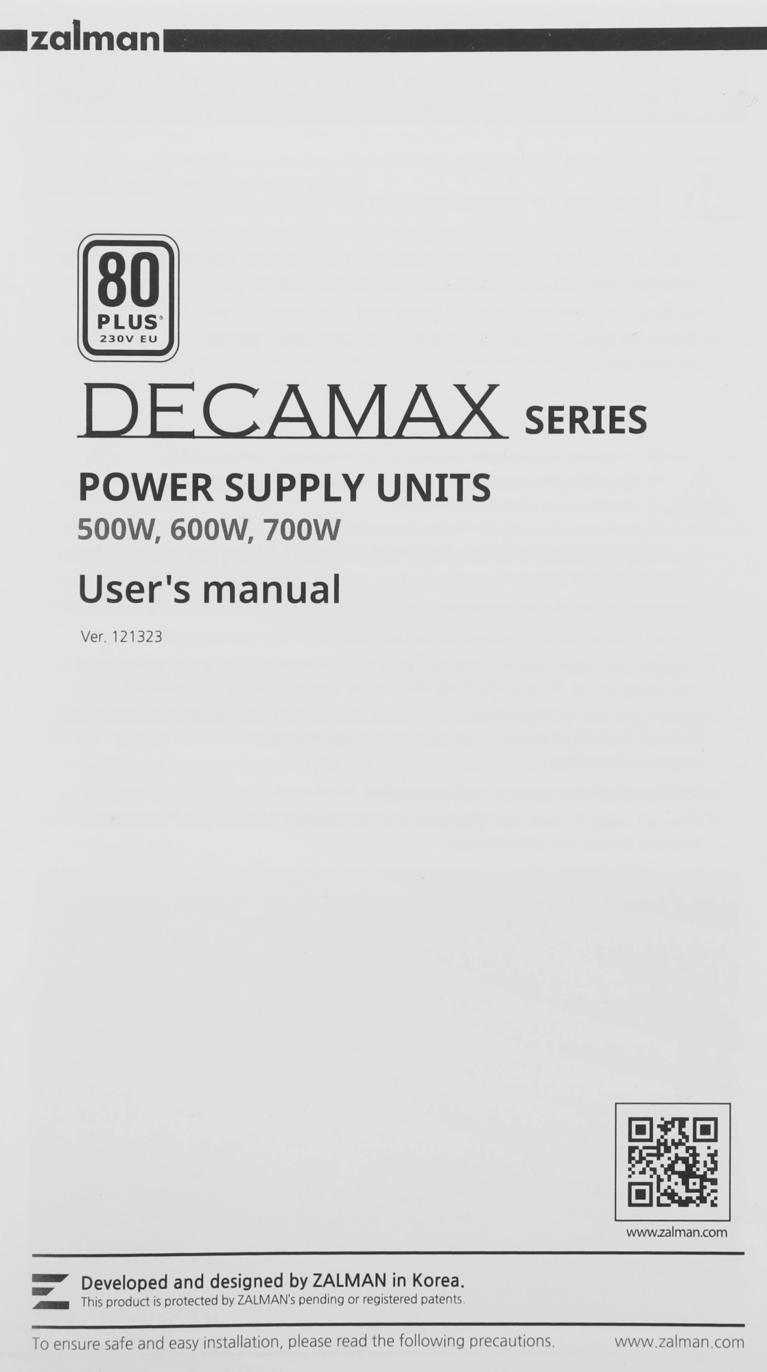 Блок питания Zalman ATX 700W ZM700-LX3 80+ (20+4pin) APFC 120mm fan 6xSATA RTL