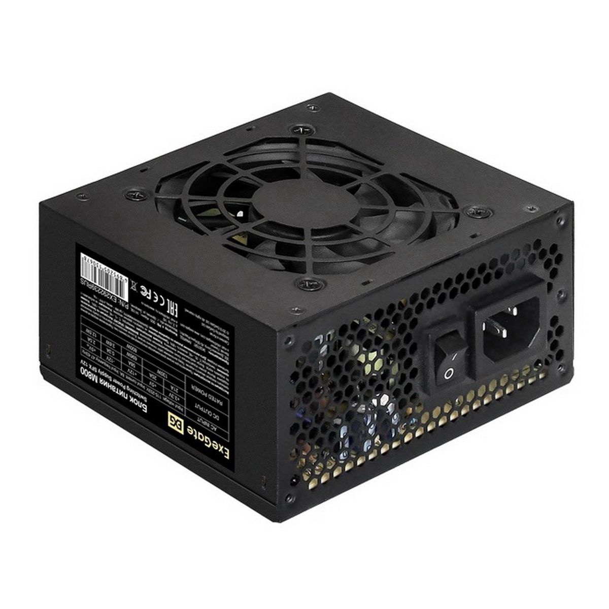 Exegate EX292239RUS Блок питания 800W ExeGate M800 (SFX,  APFC, КПД 87% (80 PLUS Silver), 8cm fan, 2