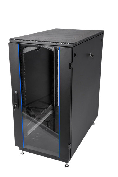 Шкаф ЦМО Шкаф телекоммуникационный напольный 30U (600  1000) дверь стекло, чёрный