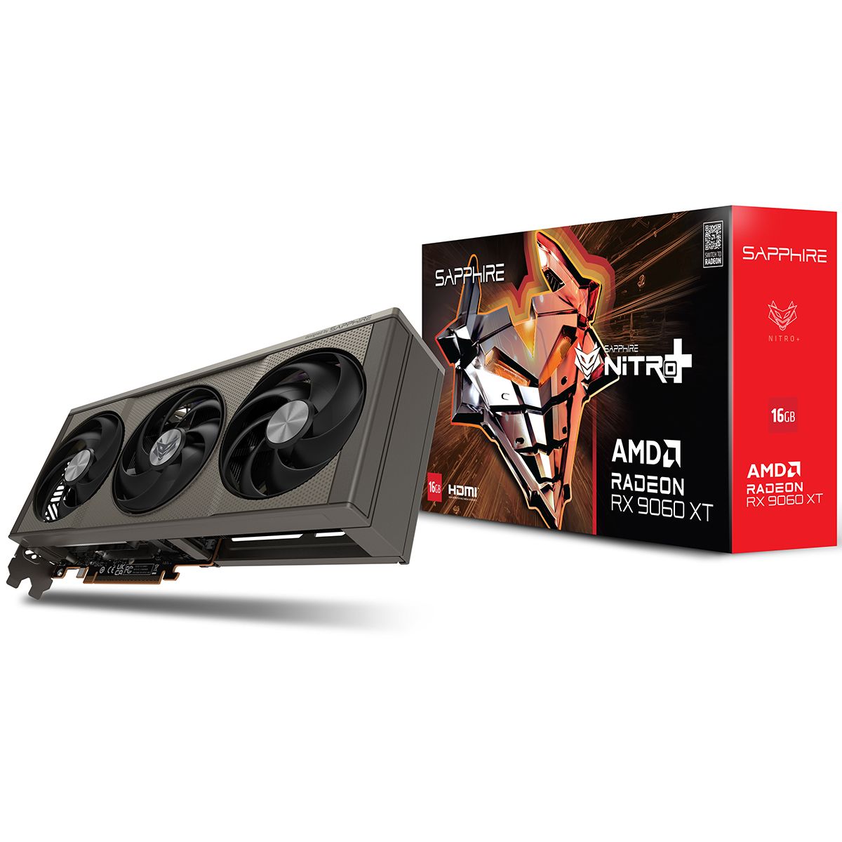Видеокарта Sapphire PCI-E 5.0 11350-01-20G NITRO+AMD RADEON RX 9060 XT GAMING OC 16GB DUAL AMD Radeo