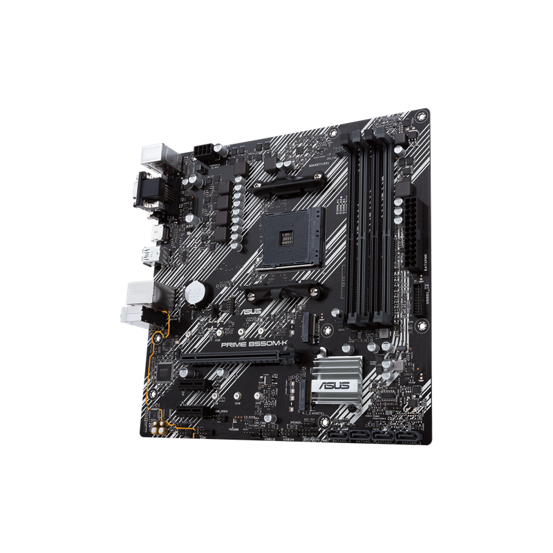 Материнская плата Asus PRIME B550M-K Soc-AM4 AMD B550 4xDDR4 mATX AC`97 8ch(7.1) GbLAN RAID+VGA+DVI+