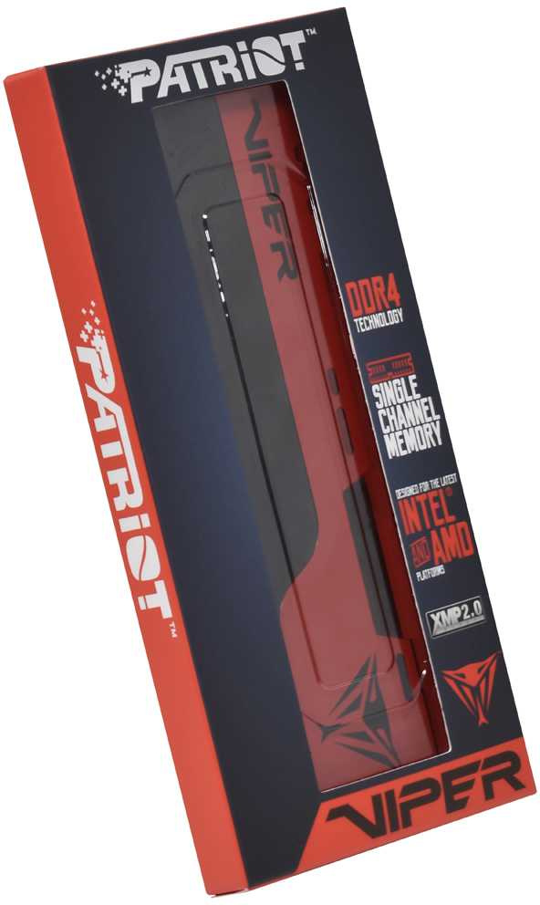 Память DDR4 8Gb 3200MHz Patriot PVE248G320C8 Viper Elite II RTL Gaming PC4-25600 CL18 DIMM 288-pin 1