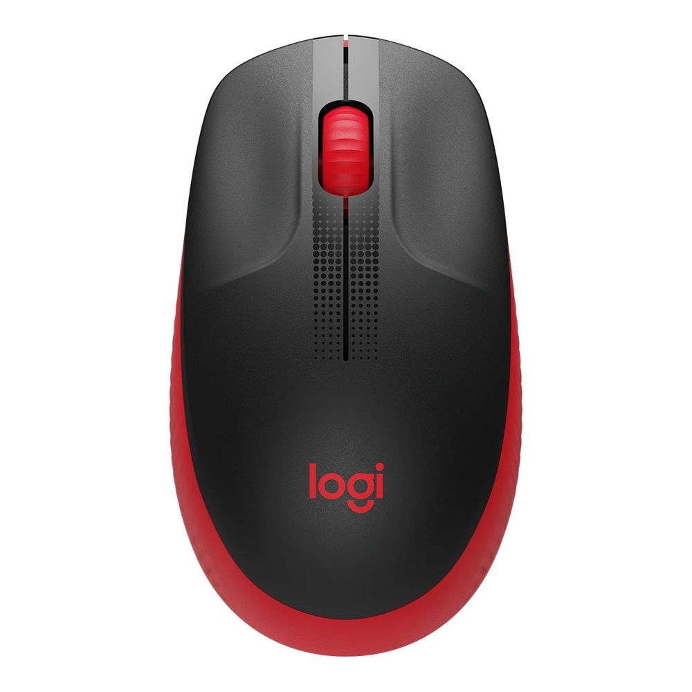 Мышь Logitech M190 черный/красный оптическая 1000dpi беспров. USB 2but (910-005908)