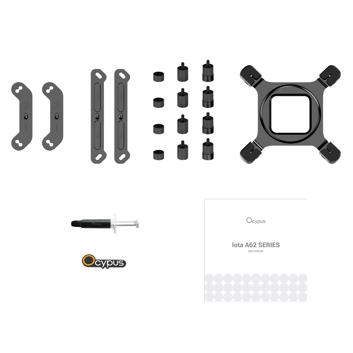 Кулер для процессора Ocypus Iota A62 WH, 2x120mm FAN, Display Panel, 6 HEAT PIPES, 4-PIN PWM, 500-20