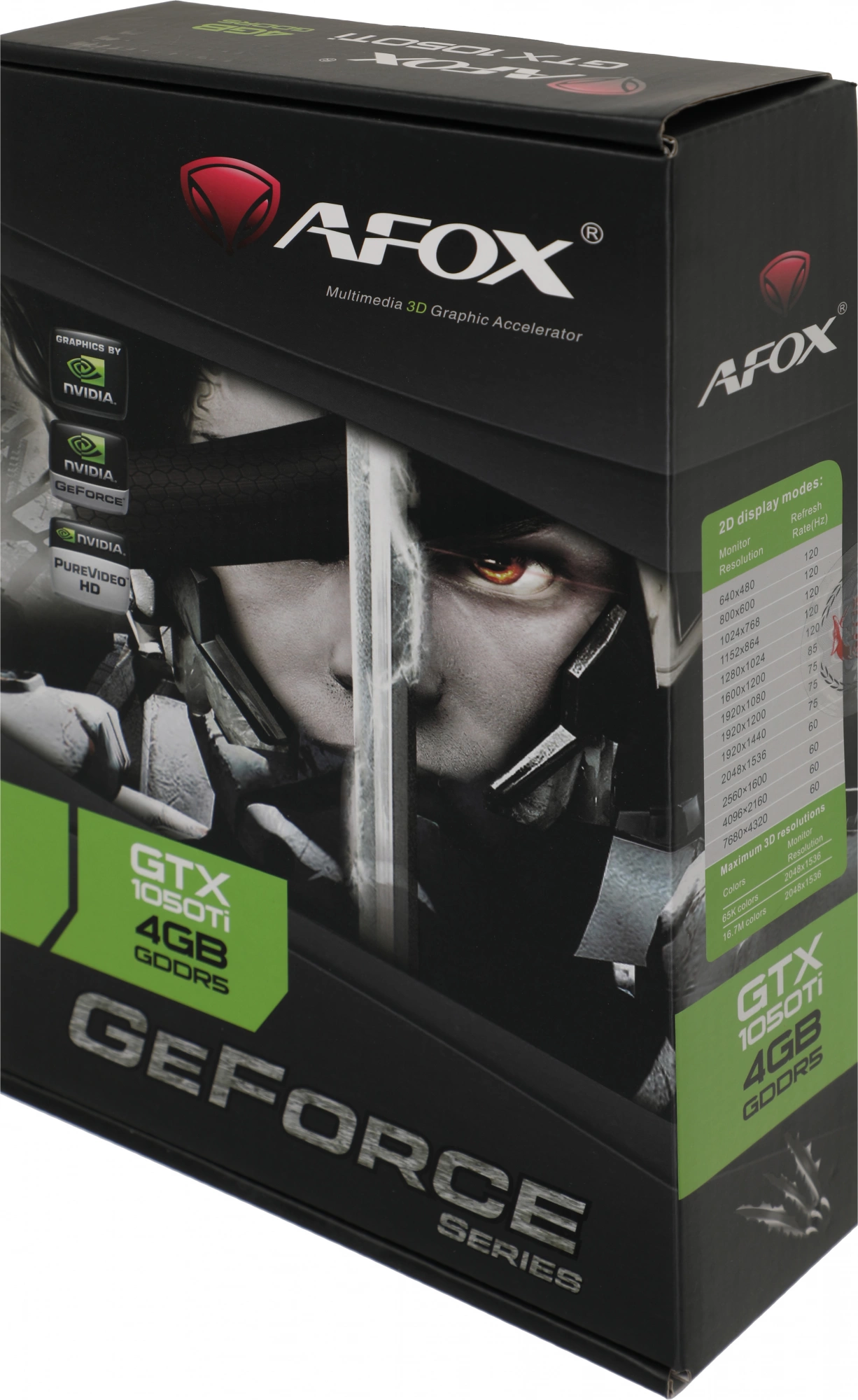 Видеокарта Afox PCI-E 3.0 AF1050TI-4096D5H7-V8 NVIDIA GeForce GTX 1050TI 4Gb 128bit GDDR5 1291/7000 