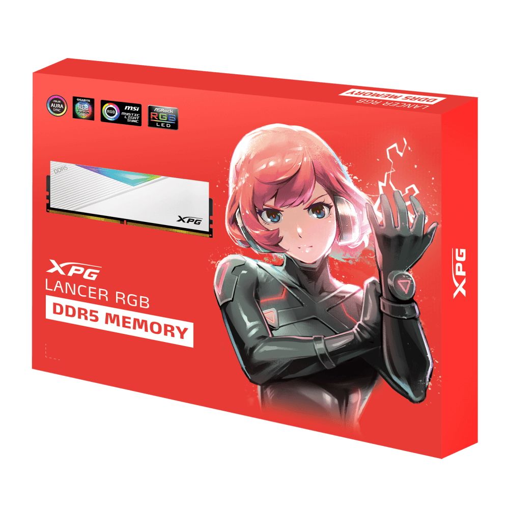 Память DDR5 2x16GB 6000MHz A-Data AX5U6000C3016G-DCLARWH XPG Lancer RGB RTL Gaming PC5-48000 CL30 DI