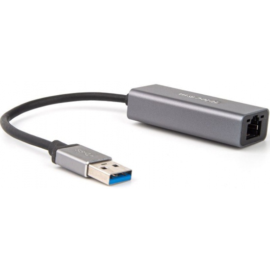 Кабель-переходник USB 3.0 (Am) --> LAN RJ-45 Ethernet 1000 Mbps, Aluminum Shell,Telecom <TU312M>