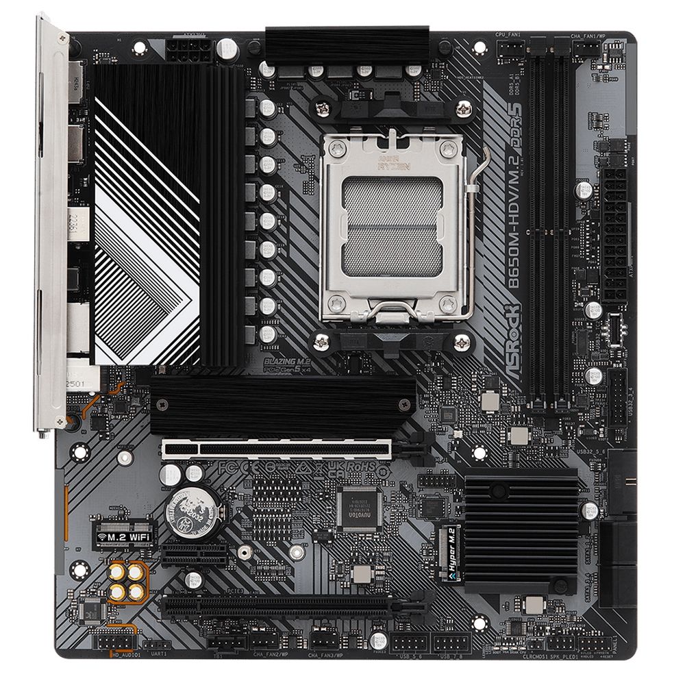 Материнская плата Asrock B650M-HDV/M.2 Socket AM5 AMD B650 2xDDR5 mATX AC`97 8ch(7.1) 2.5Gg RAID+HDM