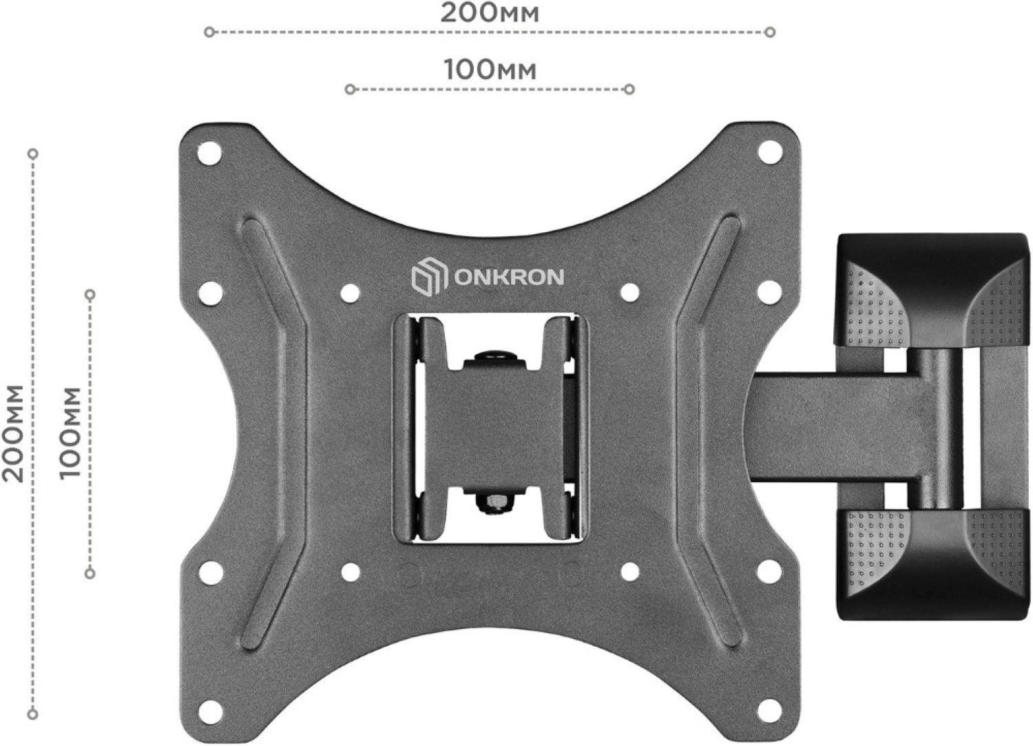Кронштейн для телевизора Onkron M2 черный 26"-65" макс.35кг настенный поворот и наклон