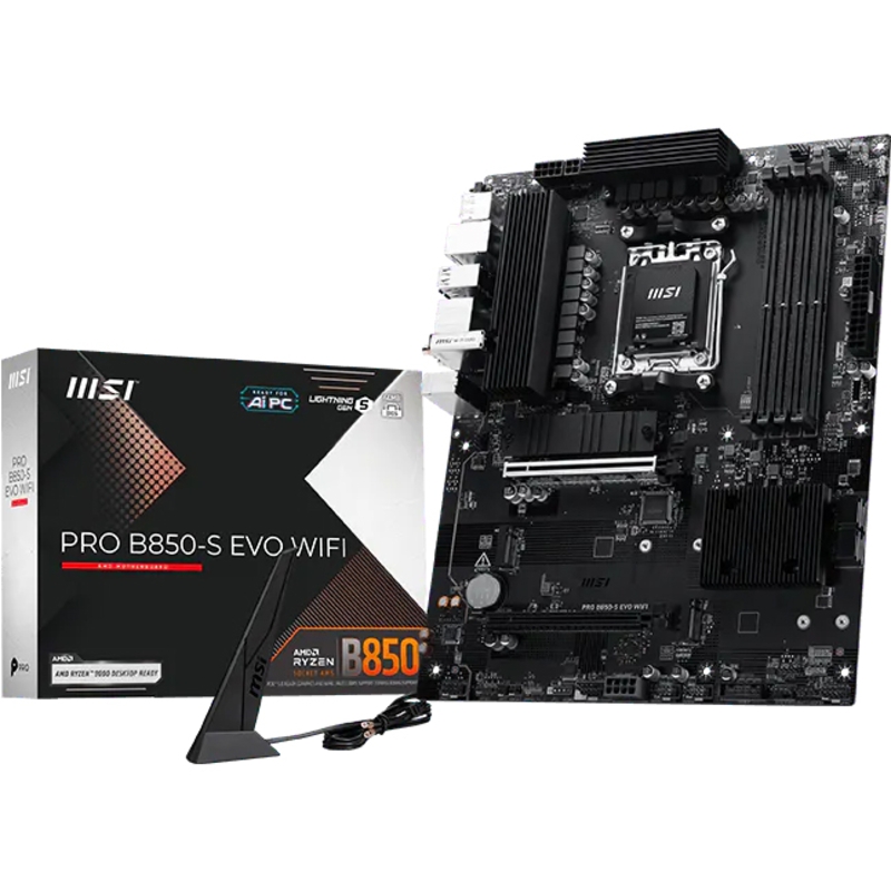 Материнская плата MSI PRO B850-S EVO WIFI Socket AM5 AMD B850 4xDDR5 ATX AC`97 8ch(7.1) 5Gigabit RAI