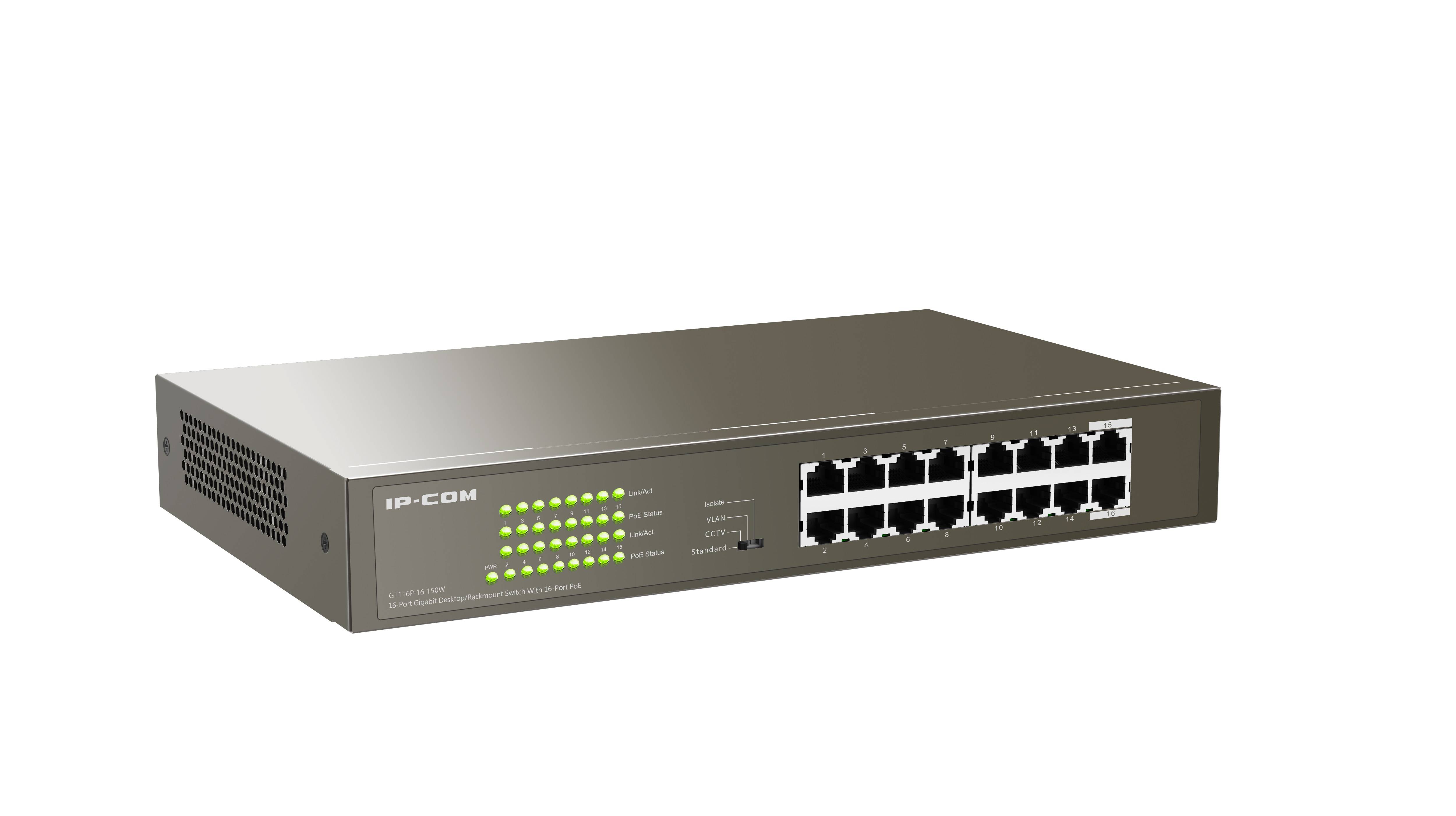 Коммутатор 16PORT G1116P-16-150W IP-COM