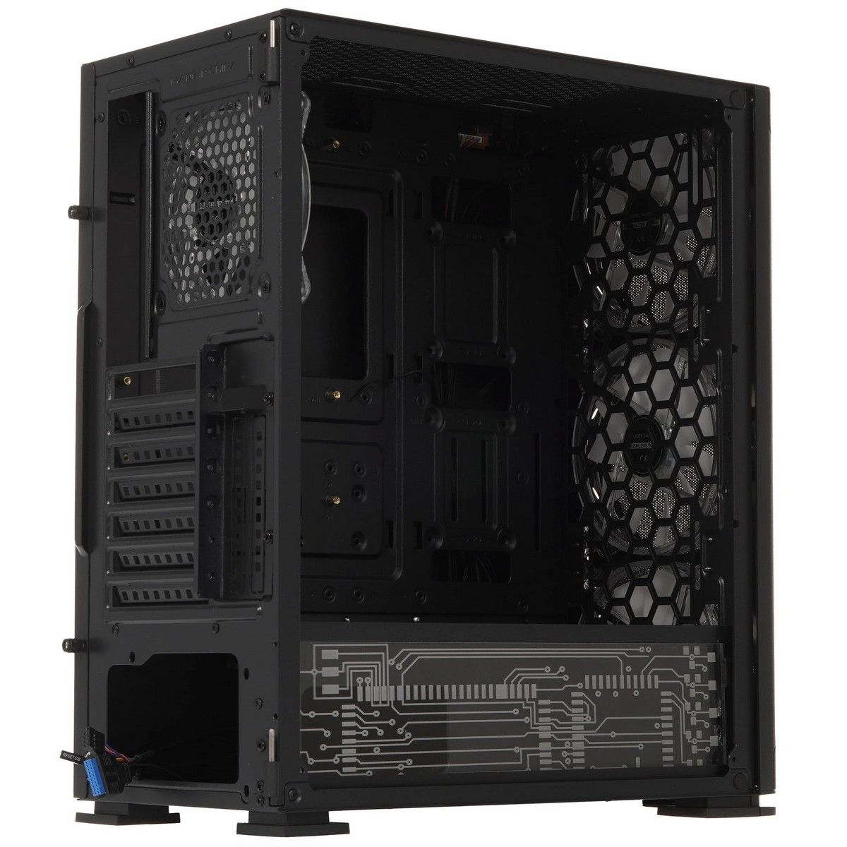 Корпус SOEYI «AX1-B10 SOEYI ATX case with black coating front panel with flat small mesh, without»