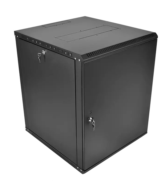 шкаф ЦМО Шкаф телекоммуникационный настенный разборный ЭКОНОМ 12U (600  520) дверь металл, цвет черн