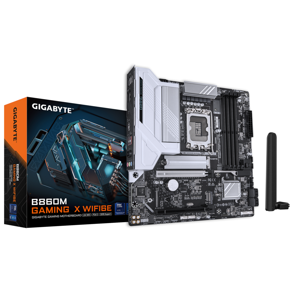 Материнская плата Gigabyte B860M GAMING X WIFI6E Soc-1851 Intel B860 4xDDR5 mATX AC`97 8ch(7.1) 2.5G