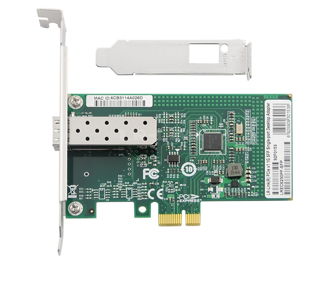 Адаптер LR-Link NIC PCIe x1, 1 x 1G SFP , Intel i210 chipset (FH+LP)