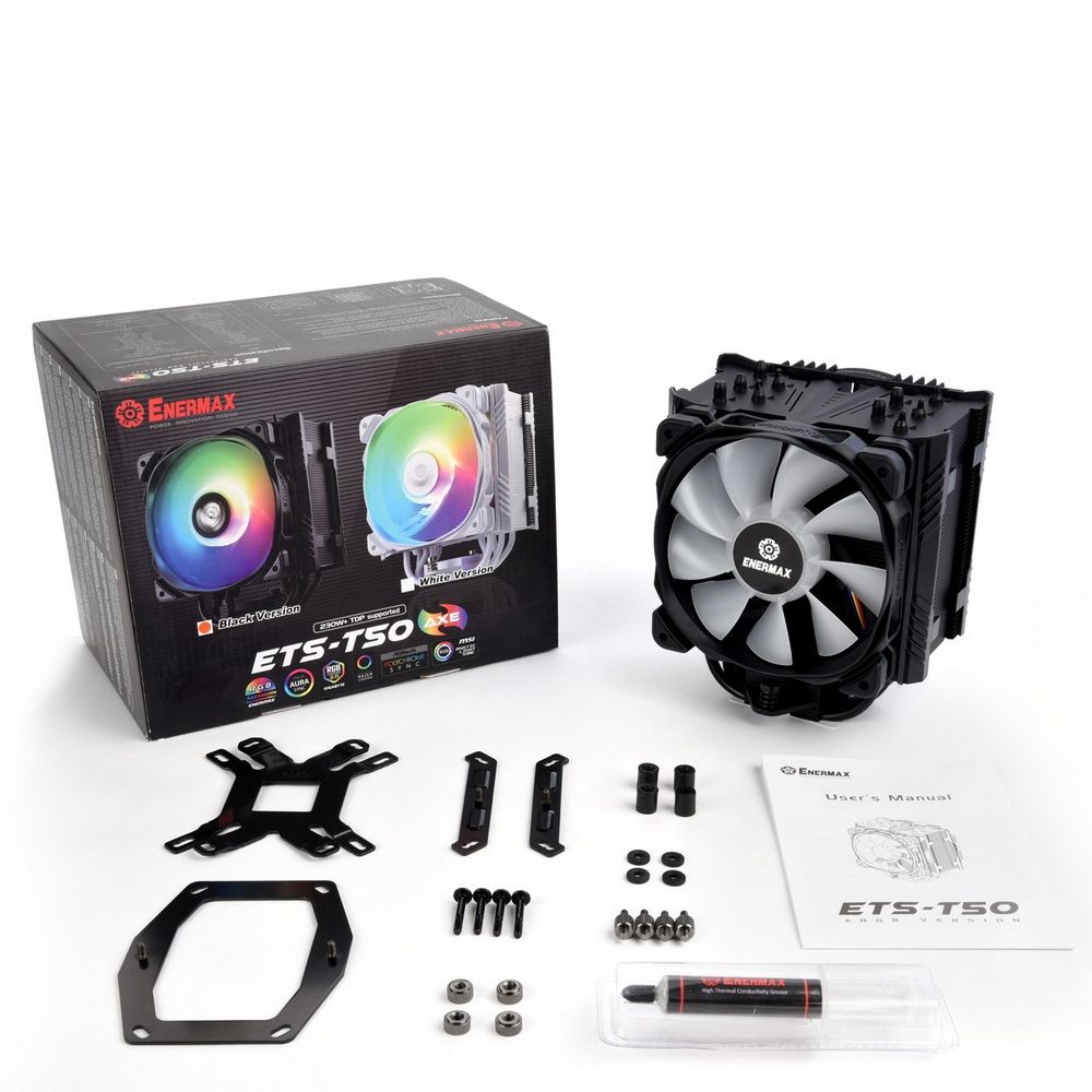 Вентилятор Enermax ETS-T50A-BK-ARGB Universal, TDP 230W, 500/1600 RPM, 23.81/71.32CFM, 14/24dB(A), B