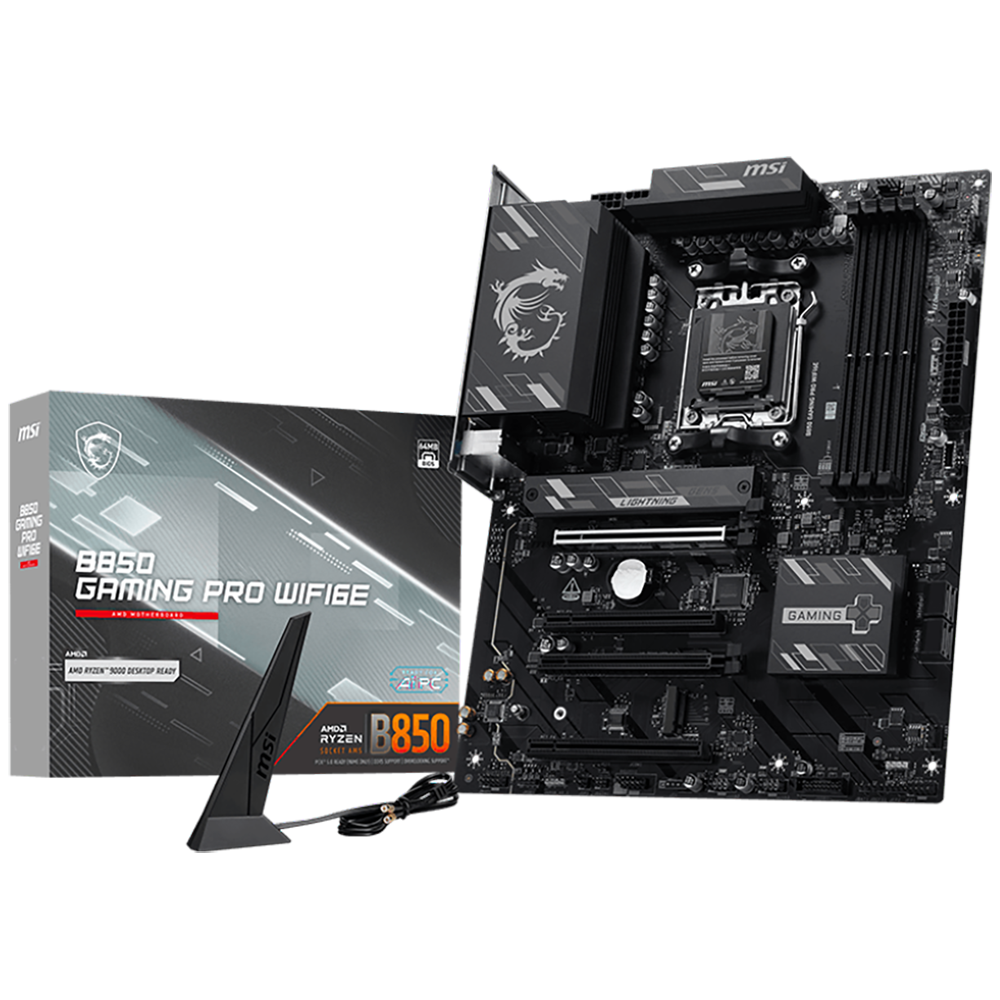 Материнская плата MSI B850 GAMING PRO WIFI6E B850, AM5, 4хDDR5, 4хPCIEx16, 2хM.2, 2хTypeC, 3хUSB3.2G