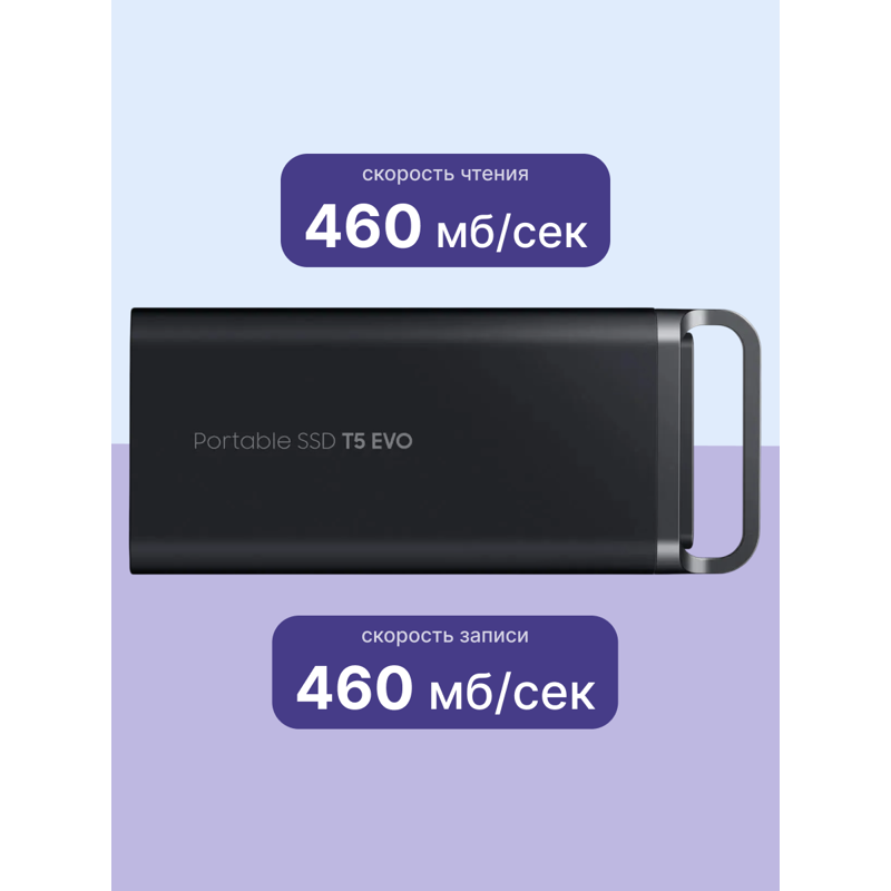 Накопитель SSD Samsung USB-C 2TB MU-PH2T0S/WW T5 Evo черный