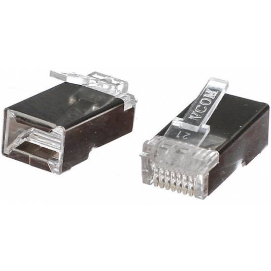 Разъем Plug RJ45 8P8C для FTP кабеля 5 кат. экранированный, (100шт./уп.), VCOM.