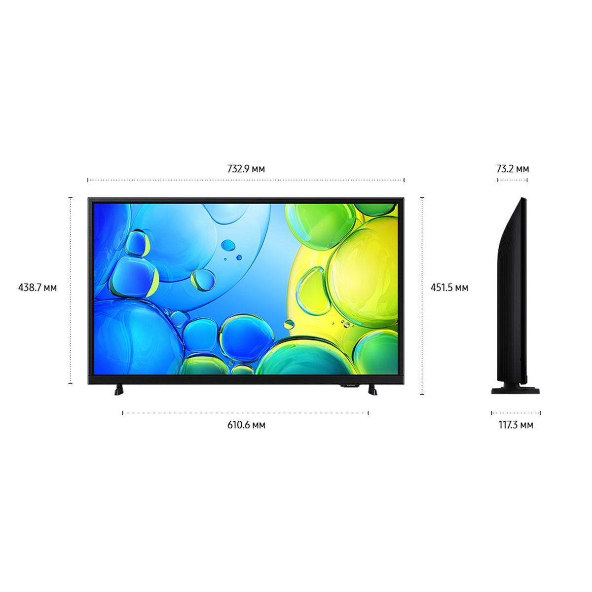 Телевизор LED Samsung 32" UE32F6000FUXRU черный FULL HD 60Hz DVB-T2 DVB-C DVB-S2 USB WiFi Smart TV