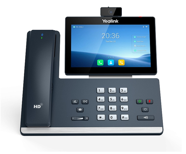 Видеотерминал YEALINK SIP-T58W Pro with camera,  16 аккаунтов, цветной сенсорный экран 7" 1024х600, 