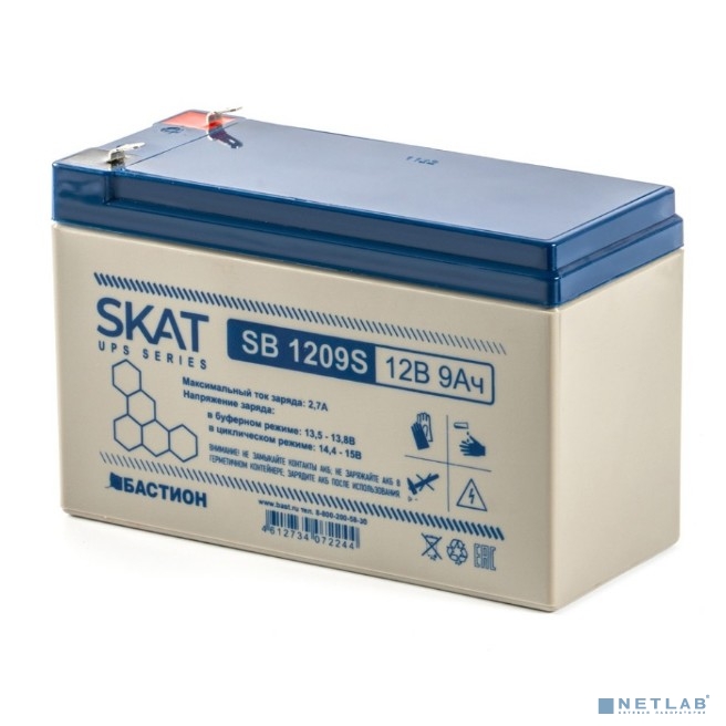 SKAT SB 1209S АКБ свинцово-кислотная тип AGM 12V 9Ач I зар. 2,6 А (ножевые клеммы) (8970)