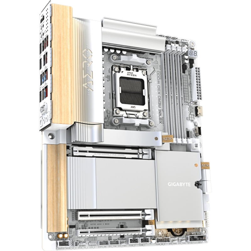Материнская плата Gigabyte X870E AERO X3D WOOD Socket AM5 AMD X870E 4xDDR5 ATX AC`97 8ch(7.1) 2x5Gg 