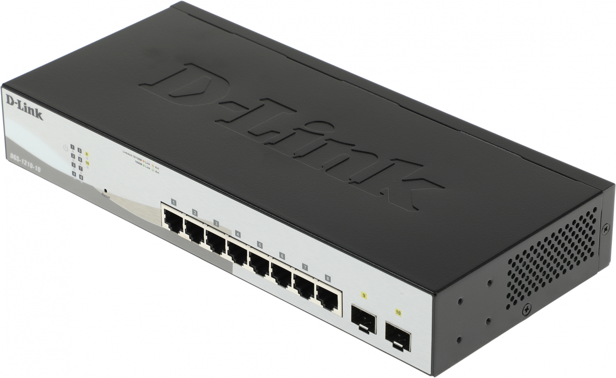 Коммутатор D-Link DGS-1210-10/F1A 8x1Гбит/с 2SFP управляемый