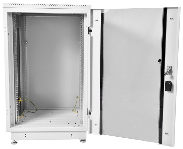 Шкаф ЦМО Шкаф телекоммуникационный напольный 18U (600x600) дверь стекло, цвет чёрный