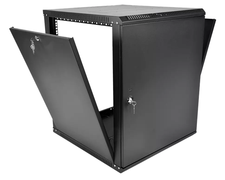 шкаф ЦМО Шкаф телекоммуникационный настенный разборный ЭКОНОМ 12U (600  350) дверь металл, цвет черн