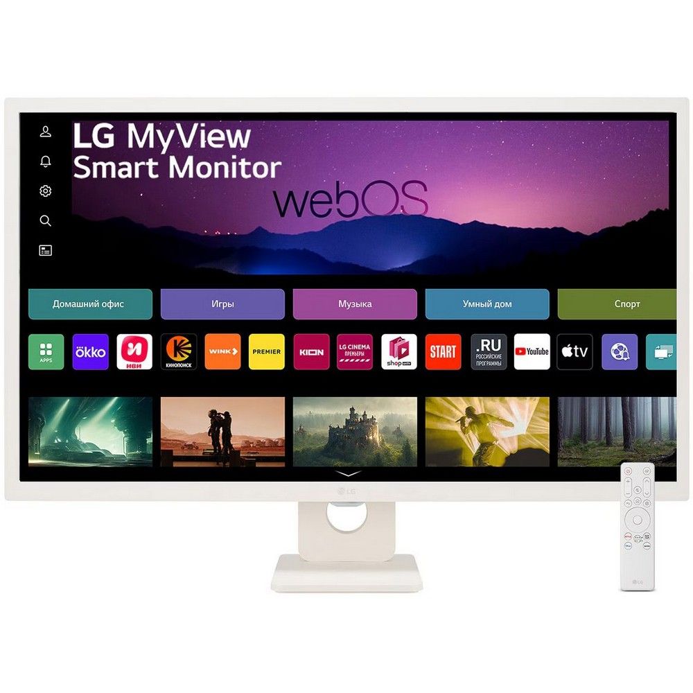 Монитор LG 31.5" MyView 32SR50F-W белый IPS LED 16:9 HDMI M/M матовая 250cd 178гр/178гр 1920x1080 60
