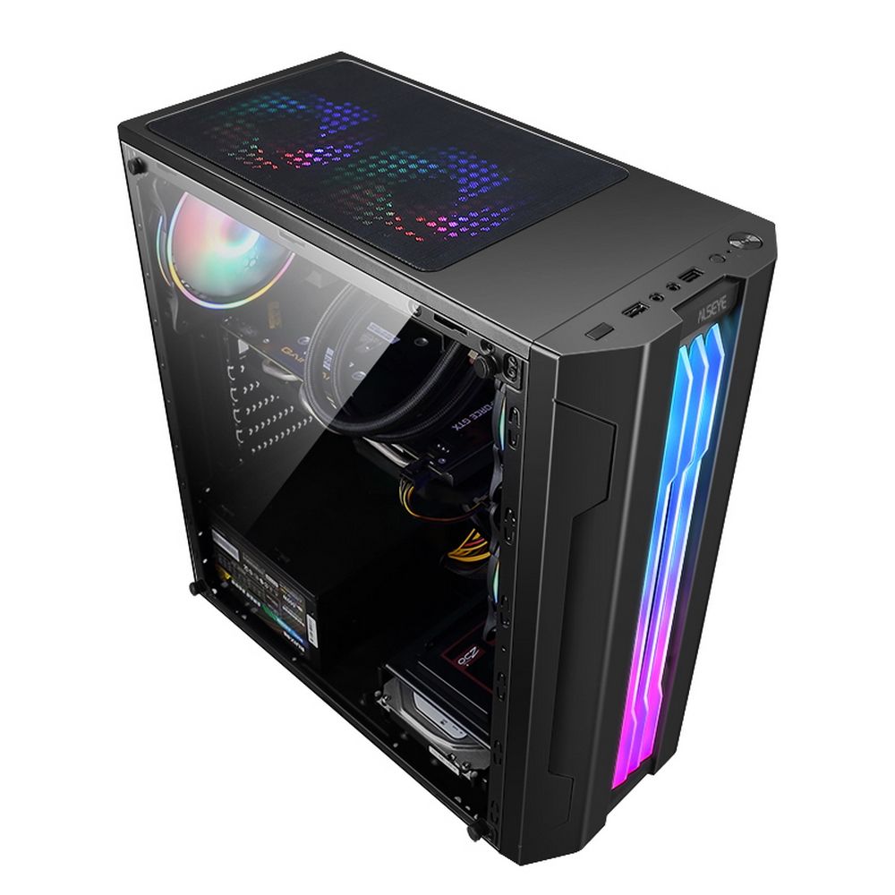 Корпус ALSEYE Корпус ALSEYE Auro 3.0-B Mini-ITX/Micro ATX/ATX, USB2.0*2+HD Audio+USB3.0*1, «H.D.D.(3