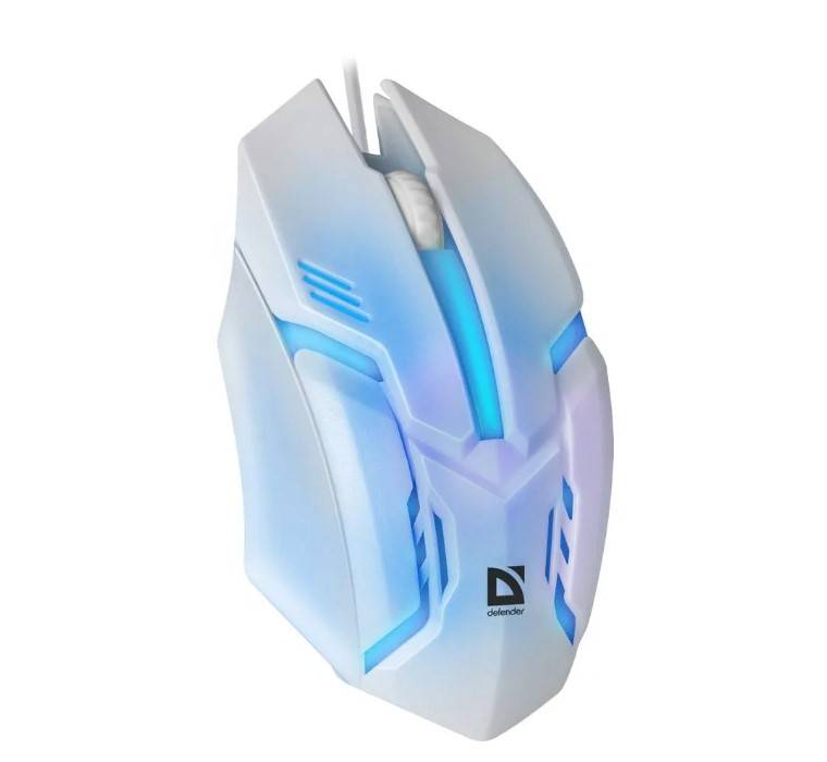 Мышь Defender Cyber MB-560L белый оптическая 1600dpi USB для ноутбука 2but (52561)