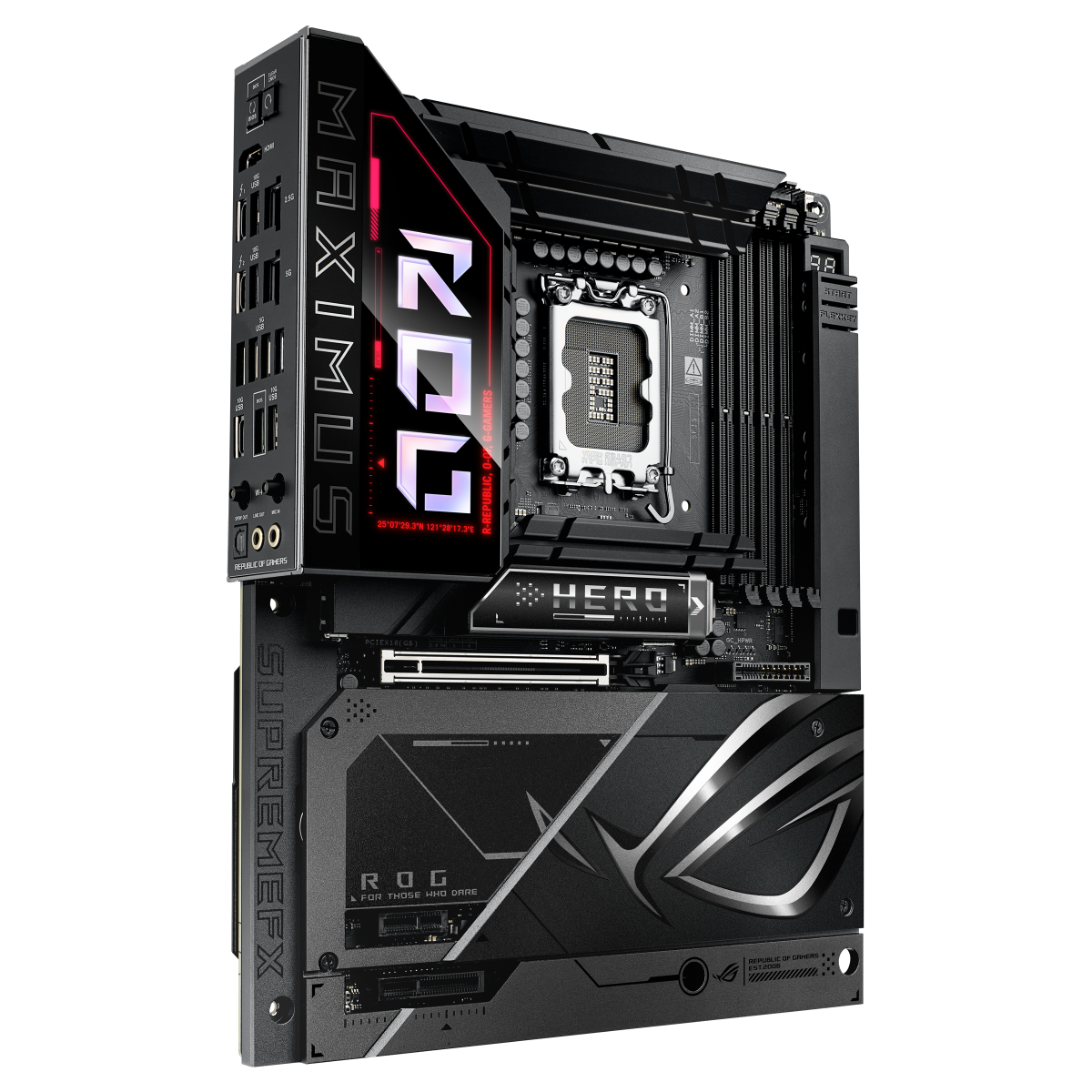 Материнская плата ASUS ROG MAXIMUS Z890 HERO BTF LGA1851 ATX 4хDDR5 PCIEx16 PCIEx4 PCIEx1 6xM.2 2xTh