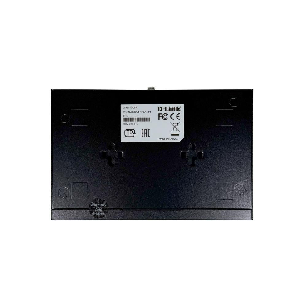Коммутатор D-Link DGS-1008P DGS-1008P/F3A (L2) 8x1Гбит/с 4PoE+ 60W неуправляемый
