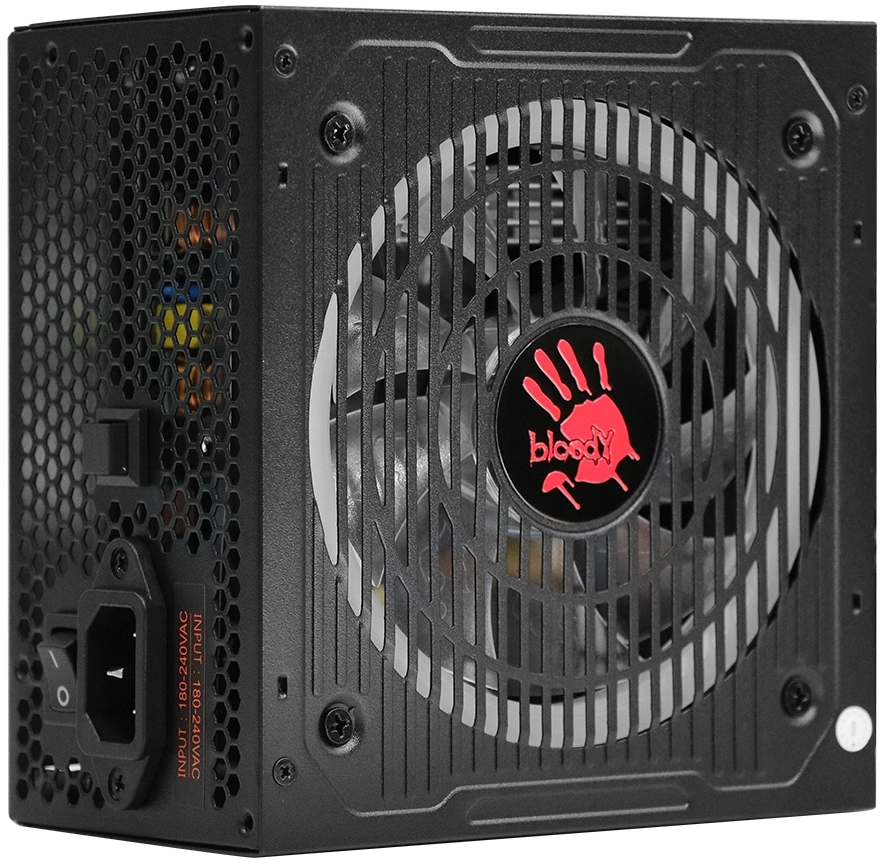 Блок питания Bloody ATX 750W BD-PS750G 80+ gold (20+4pin) APFC 120mm fan color LED 6xSATA Cab Manag 