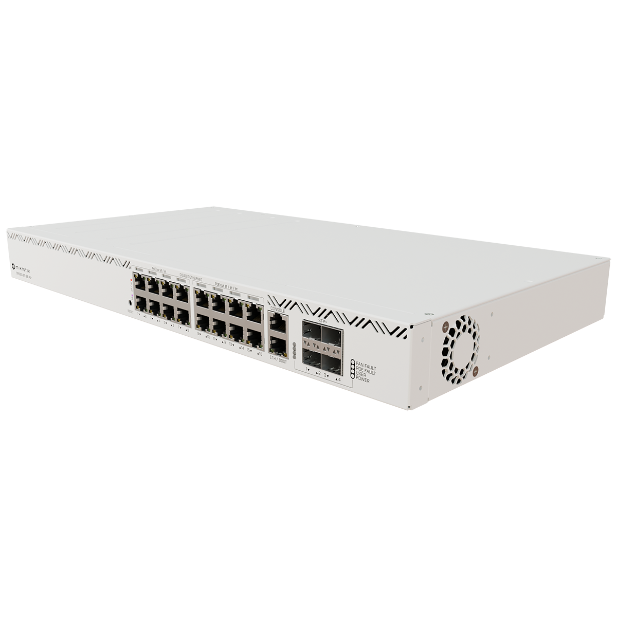 Коммутатор MikroTik CRS320-8P-8B-4S+RM (L3) 16x1Гбит/с 4xКомбо(10GBase-T/SFP+) 4SFP+ 16PoE 963W упра
