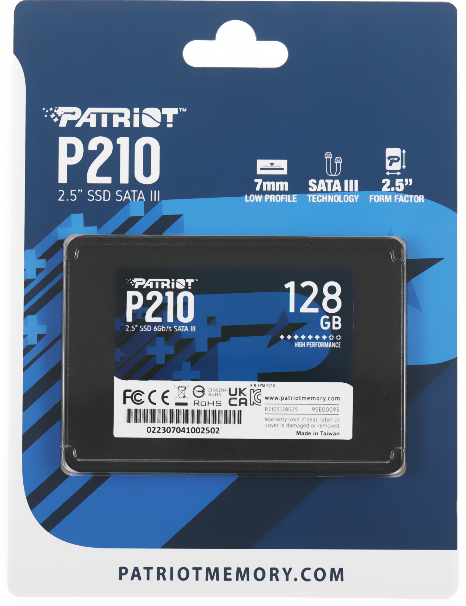 Накопитель SSD Patriot SATA-III 128GB P210S128G25 P210 2.5"