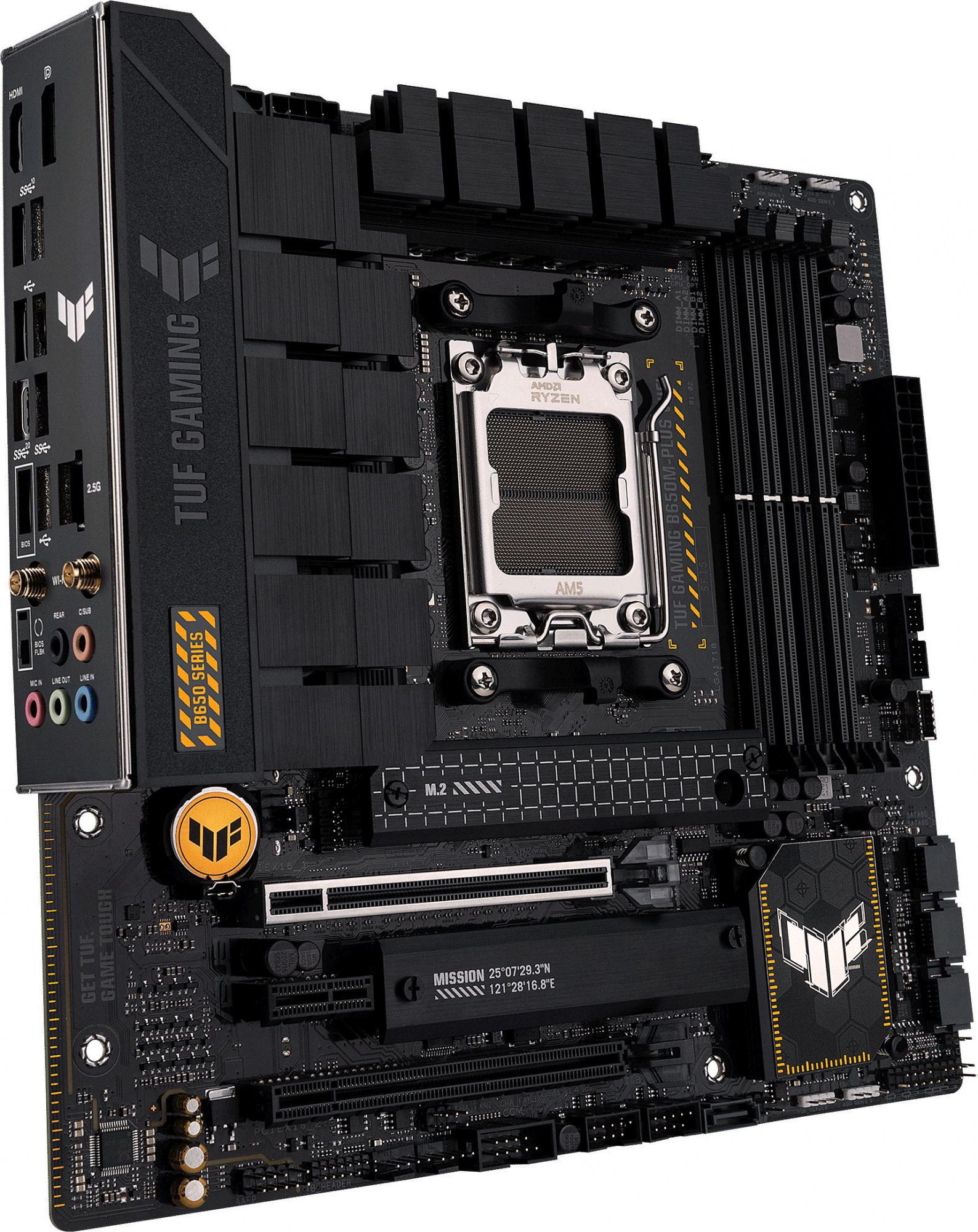 Материнская плата Asus TUF GAMING B650M-PLUS WIFI Socket AM5 AMD B650 4xDDR5 mATX AC`97 8ch(7.1) 2.5