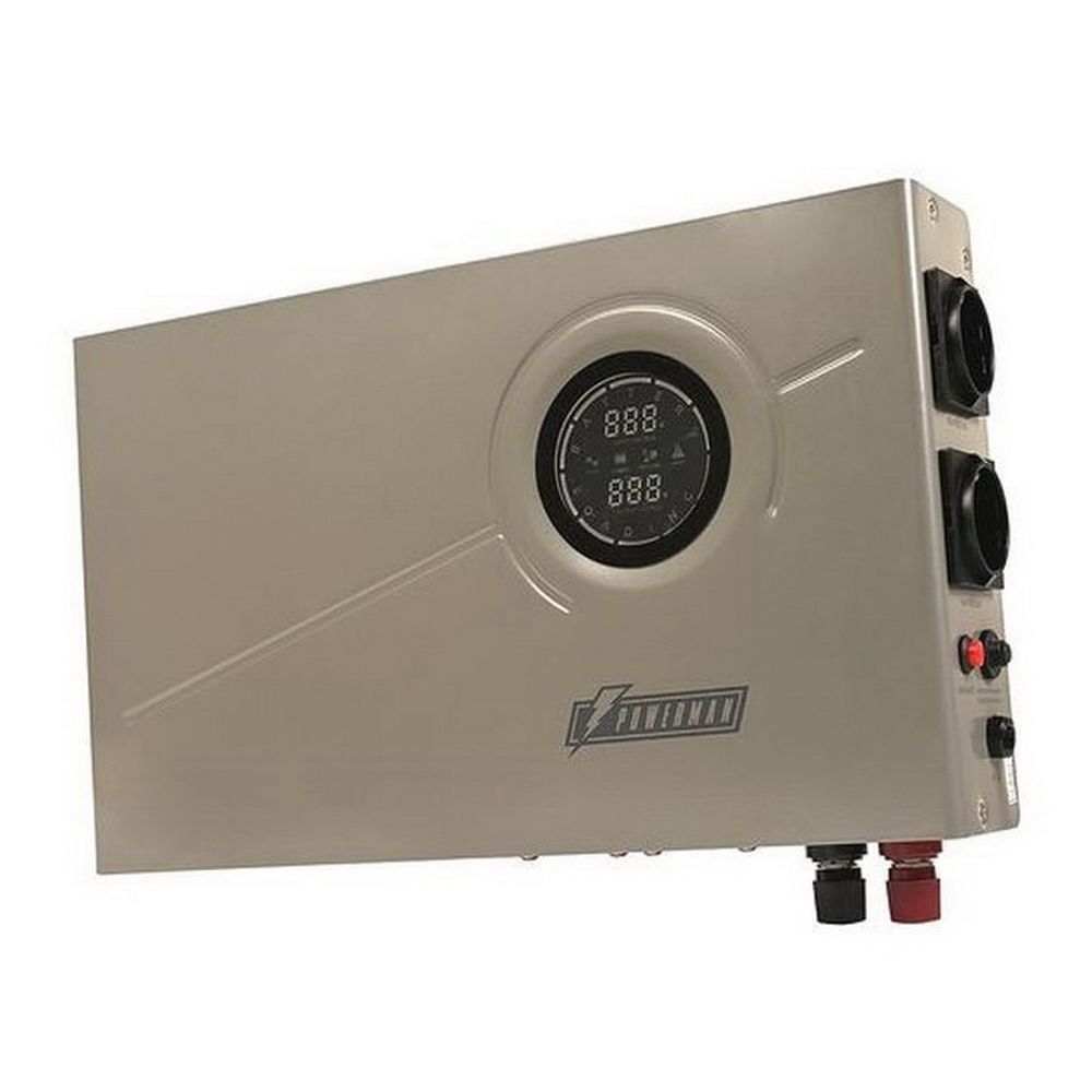 ИБП POWERMAN Smart 500 INV Silver Мощность 500 ВА / 300 Вт, розетки Shuko - 2 шт. Стабилизирует напр
