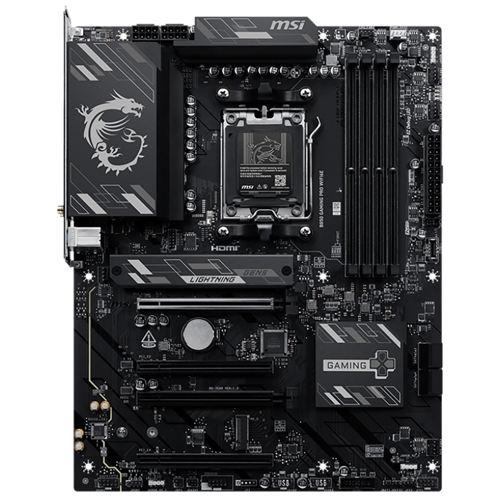 Материнская плата MSI B850 GAMING PRO WIFI6E B850, AM5, 4хDDR5, 4хPCIEx16, 2хM.2, 2хTypeC, 3хUSB3.2G