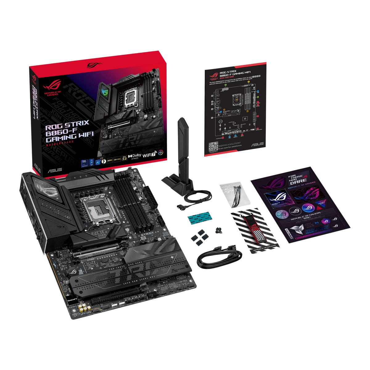 Материнская плата Asus ROG STRIX B860-F GAMING WIFI Soc-1851 Intel B860 4xDDR5 ATX AC`97 8ch(7.1) 2.