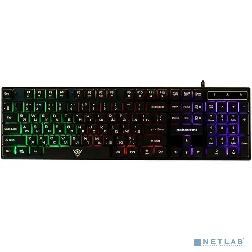 Клавиатура KG-23U BLACK Nakatomi Gaming - игровая с RGB-подсветкой, USB, черная 