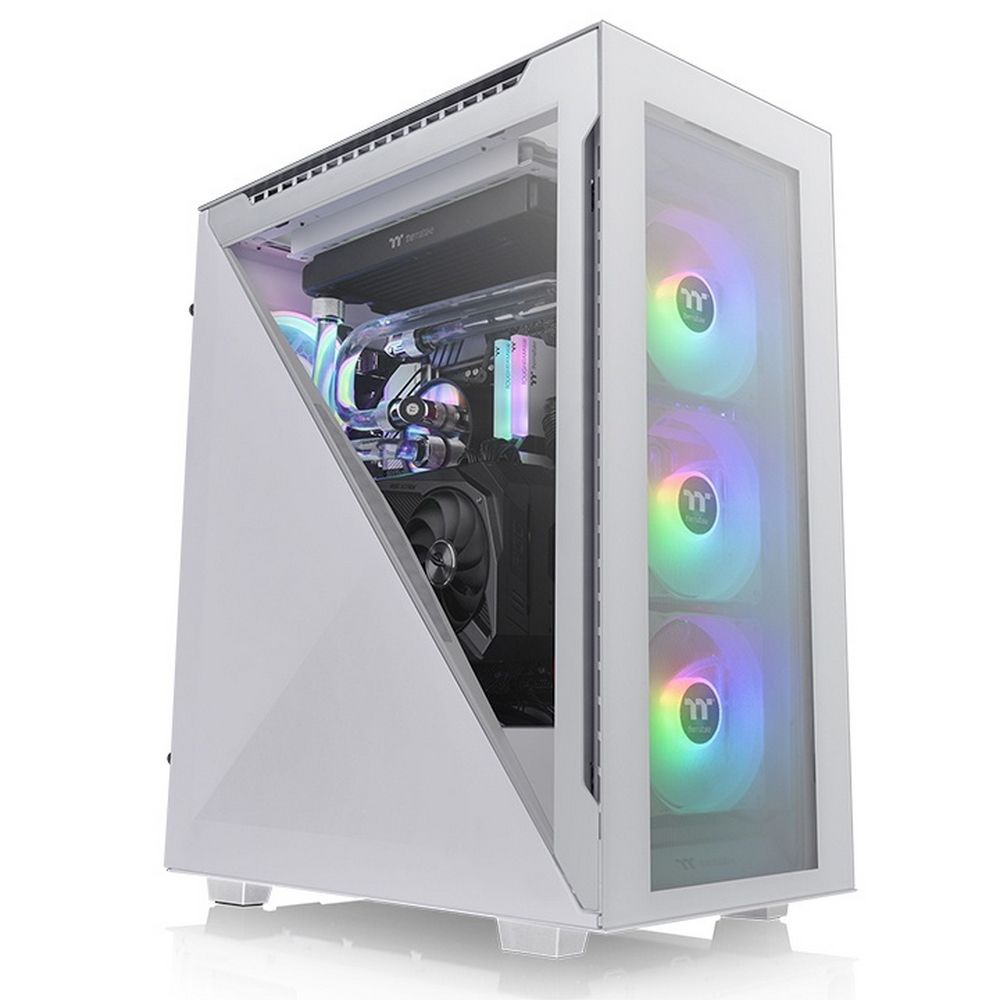 Корпус Thermaltake Divider 500 TG Snow ARGB CA-1T4-00M6WN-01 White/Win/SPCC/Tempered Glass*4/120mm A