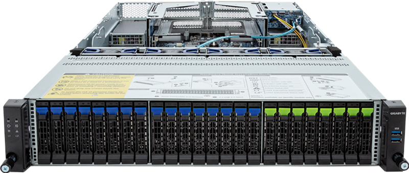 Шасси серверное Gigabyte Server Platform R283-S98 / 2U / 2xIntel (Gen 4/5) / 2xHS / 32xDIMM / 8xSFF 