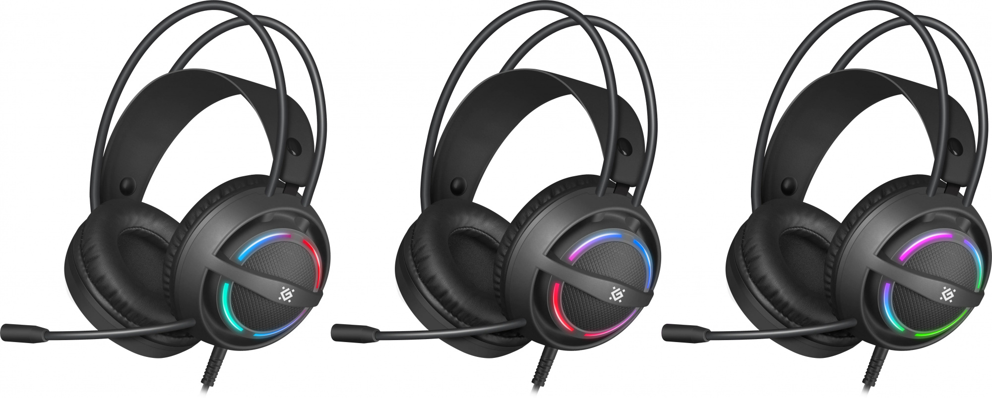 Наушники с микрофоном Defender Dexter черный 2м накладные оголовье (64595)