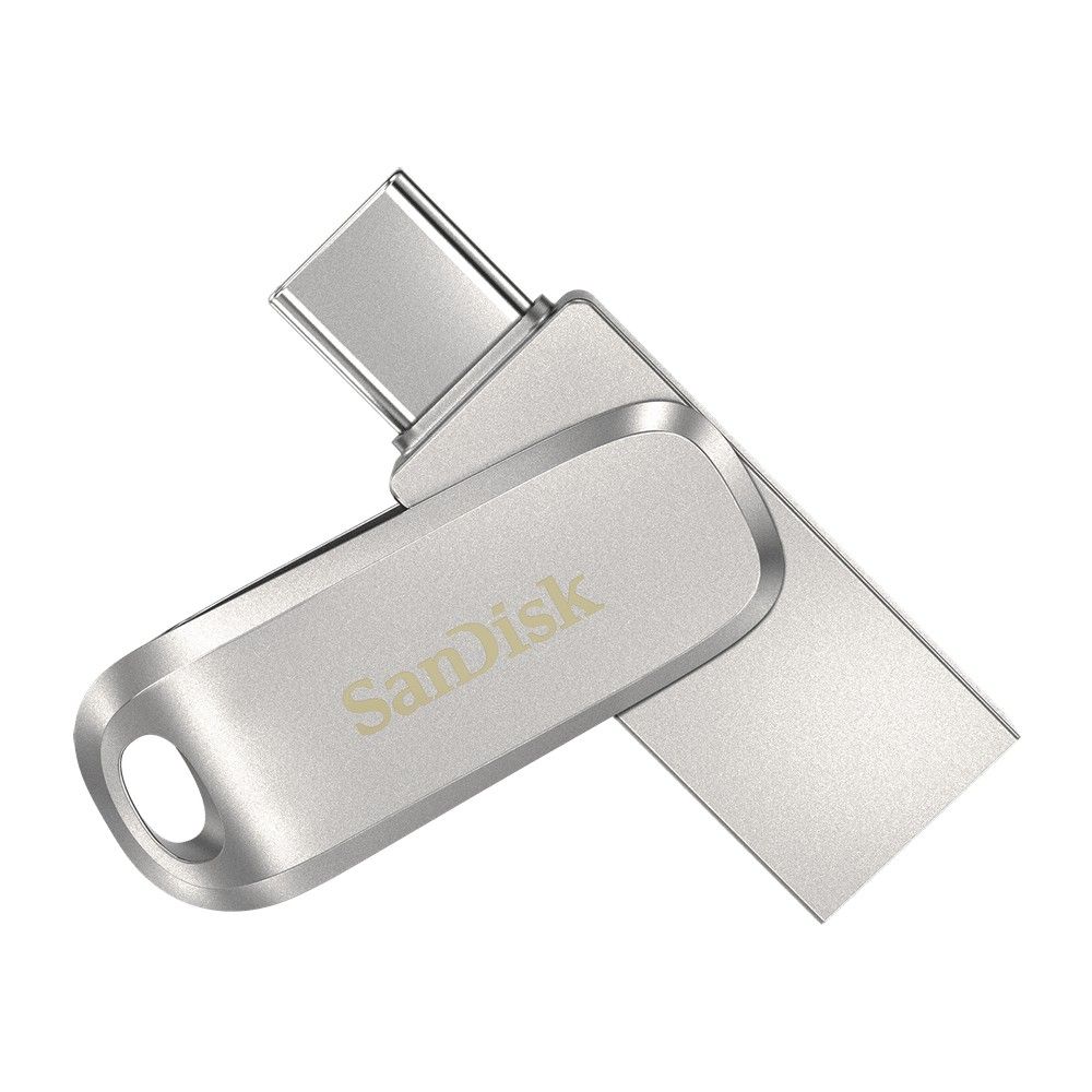 Флеш Диск Sandisk 128GB Ultra Dual Drive Luxe SDDDC4-128G-G46 USB3.0 серебристый