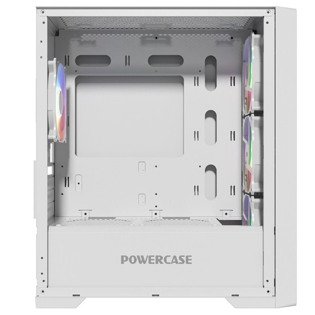 Корпус Powercase Alisio Micro X4W V2, Tempered Glass, 4х 120mm ARGB fans, ARGB HUB, белый, mATX (CAM