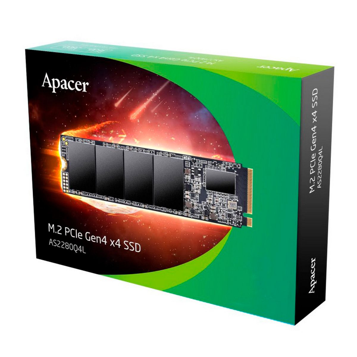 Твердотельный накопитель Apacer SSD AS2280Q4L 512Gb M.2 2280 PCIe Gen4x4, R3600/W3000 Mb/s, 3D NAND,